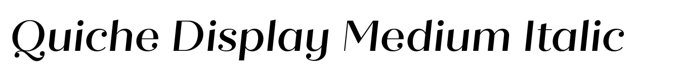 Quiche Display Medium Italic